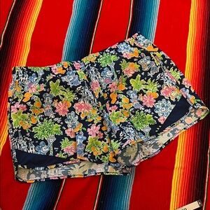 Lilly Pulitzer Navy Tropical Floral Cargo Shorts
